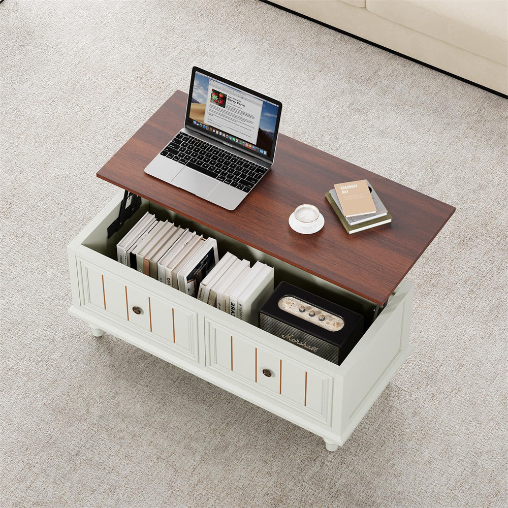 Retro Lift Top Coffee Table With Hidden Compartment – Mijn winkel